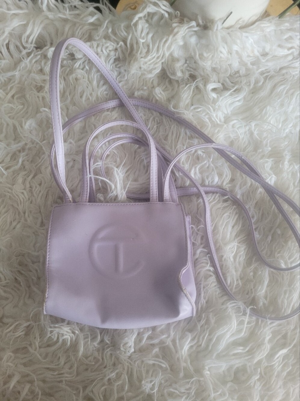 Telfar Small Vegan Leather Shopping Bag Lavender